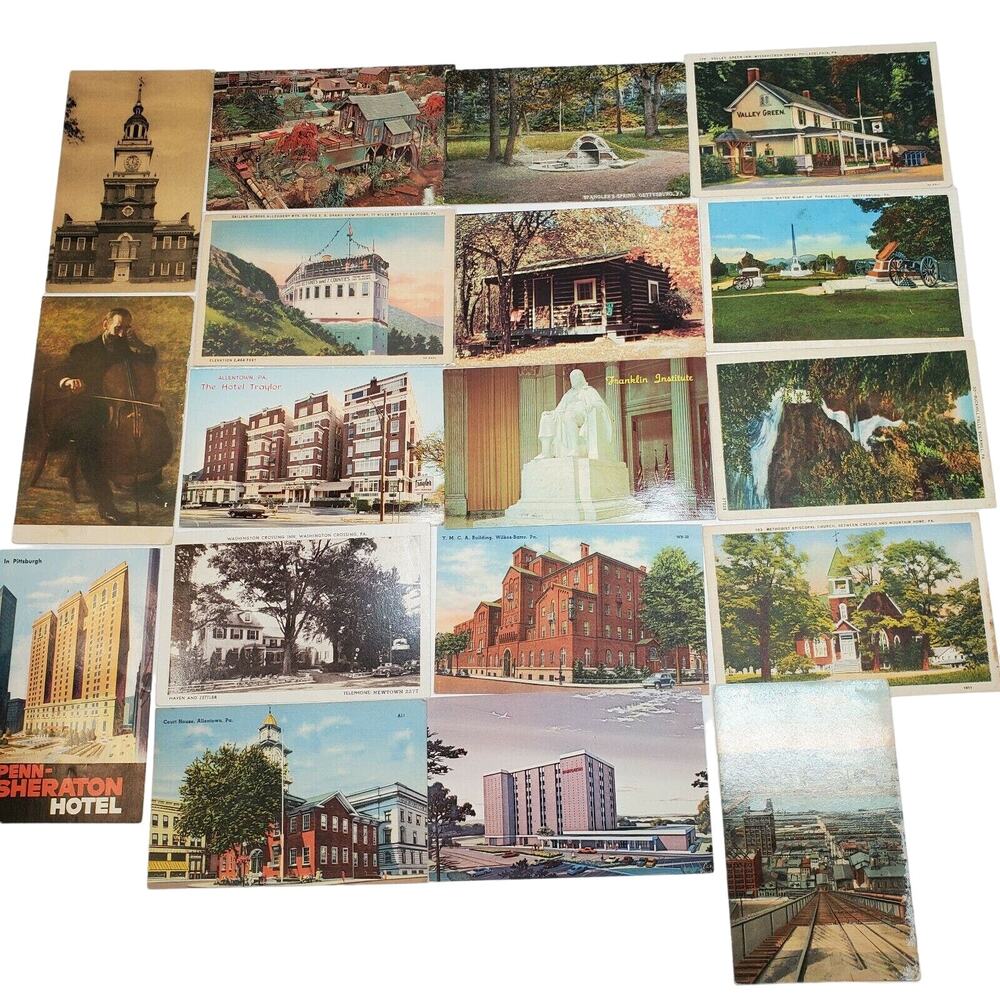 18 Pennsylvania Postcards Vintage Lot Variety Ephemera Lot